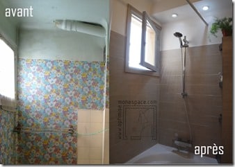 Éclairage avant-après salle de bain 4m2