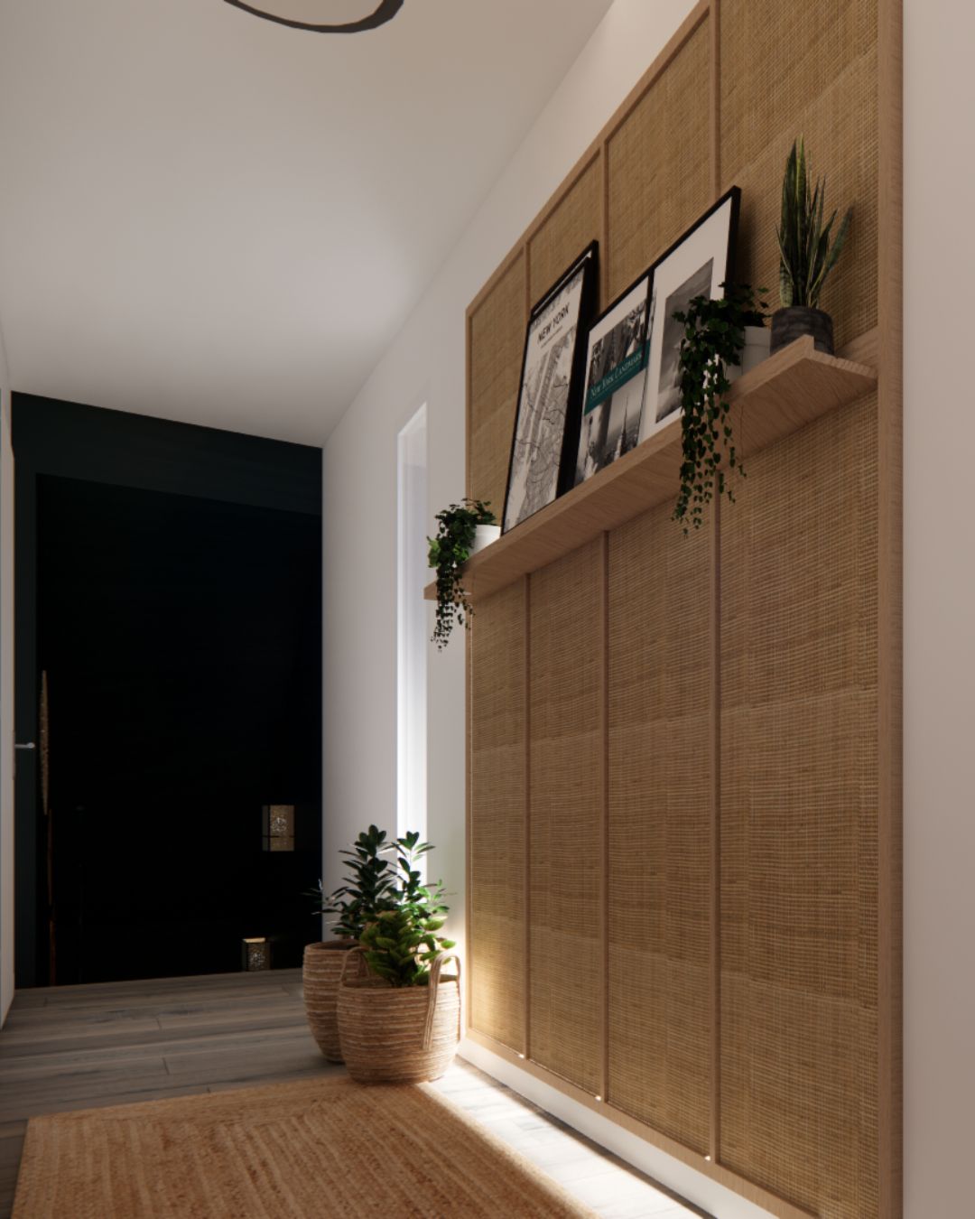 Couloir espace nuit maison contenair