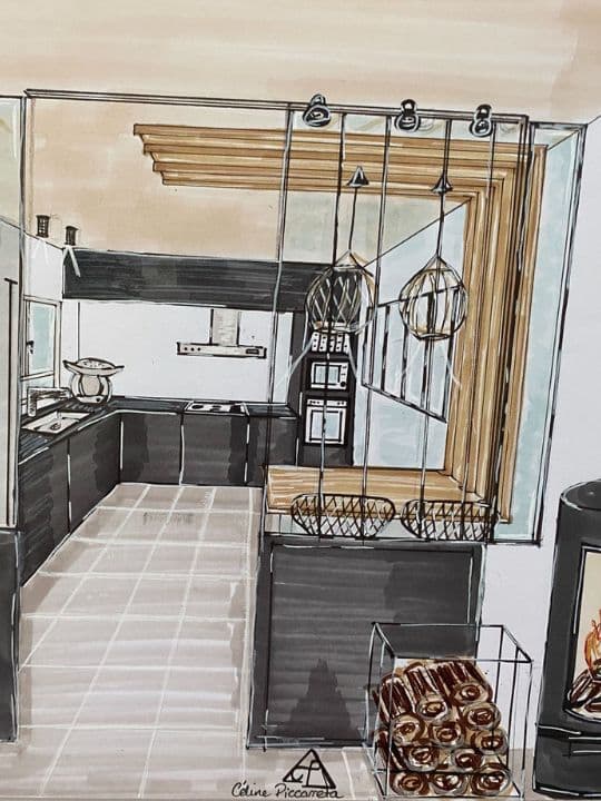 Projet cuisine fermée style industriel de Céline  Piccarreta