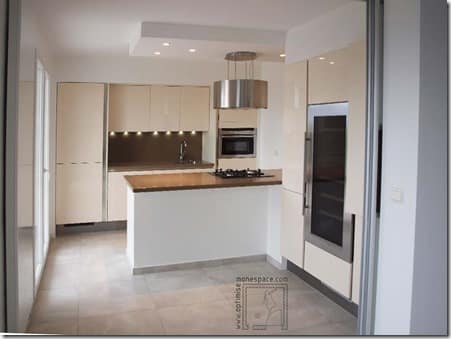 cuisine indépendante mais ouverte sur séjour