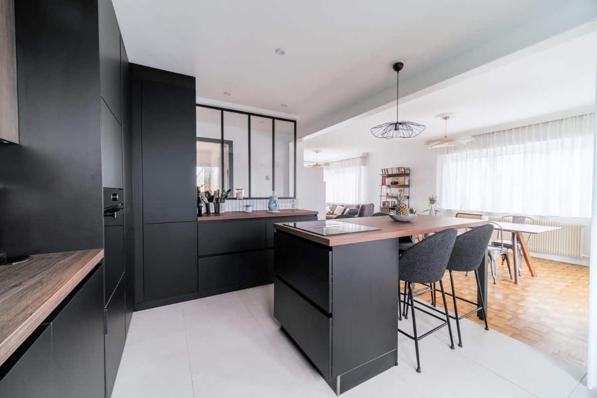 amenagement d'une cuisine ouverte sur le salon