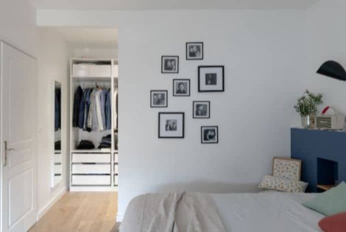 chambre lumineuse avec espace dressing