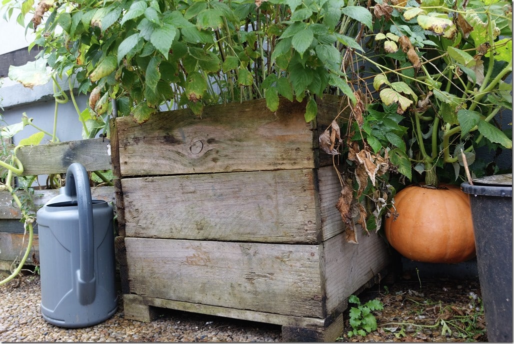 Jardinière de récupération en bois de palette