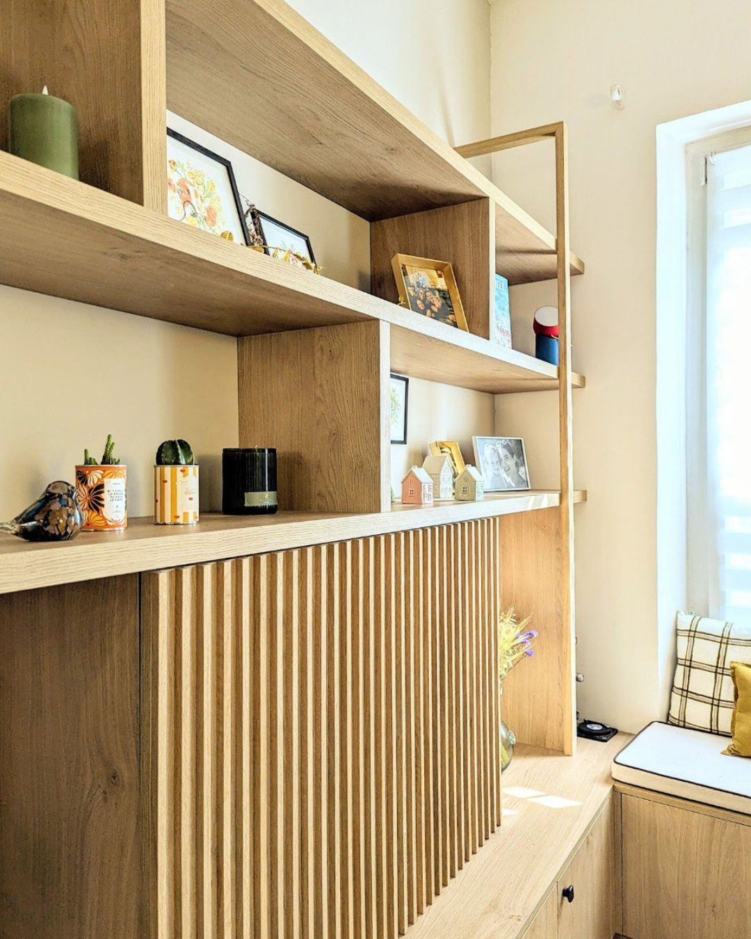 meuble sur mesure petit salon carre television