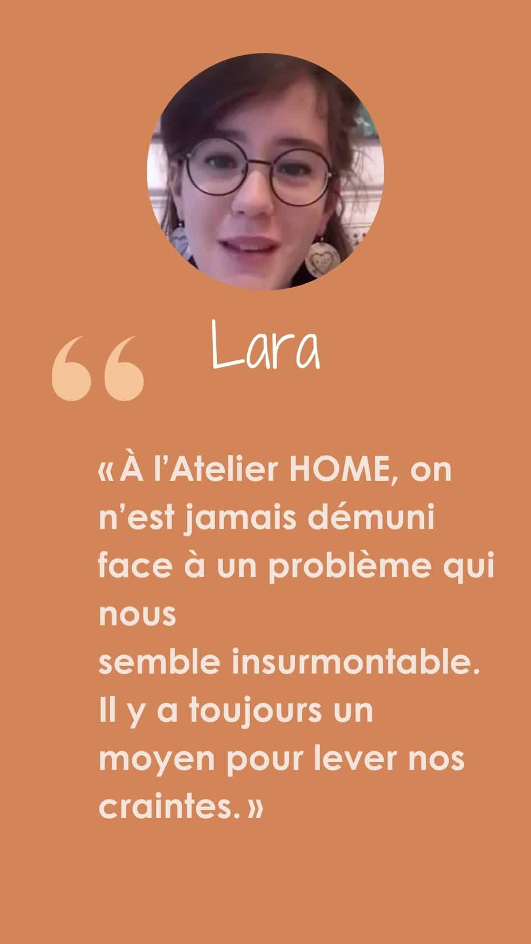 témoignage Lara atelier home découverte