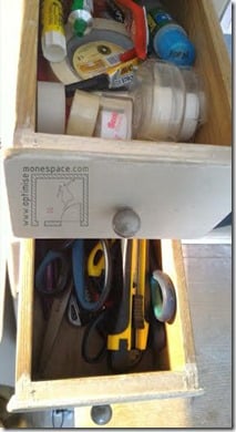 tiroirs pour couper et coller