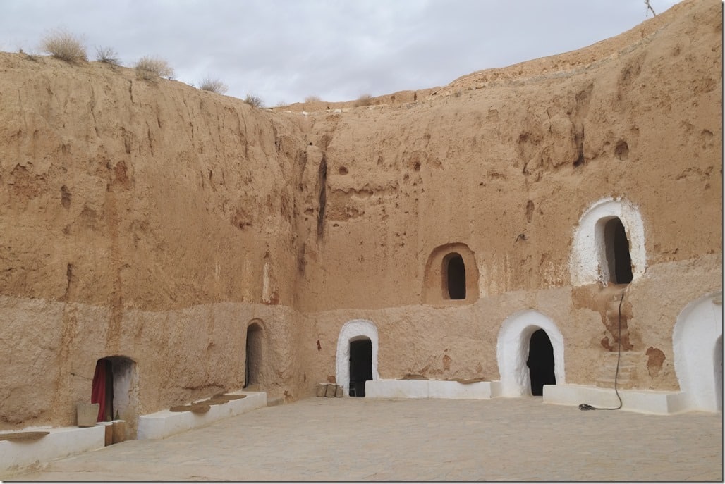maison troglodyte Matmata Tunisie : le patio
